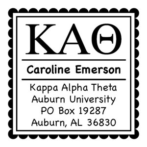 Three Designing Women - Custom Self-Inking Stamp #CS-8001 (Kappa Alpha Theta Sorority)