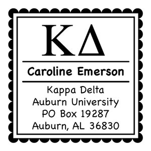 Three Designing Women - Custom Self-Inking Stamp #CS-8001 (Kappa Delta Sorority)