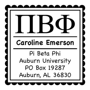 Three Designing Women - Custom Self-Inking Stamp #CS-8001 (Pi Beta Phi Sorority)