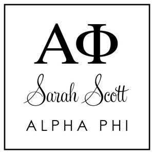 Three Designing Women - Custom Self-Inking Stamp #CS-8003 (Alpha Phi Sorority Sorority)