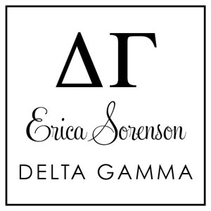 Three Designing Women - Custom Self-Inking Stamp #CS-8003 (Delta Gamma Sorority)