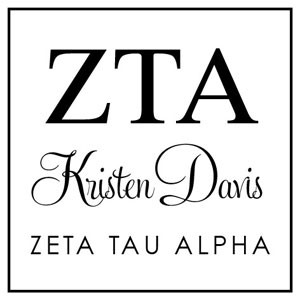 Three Designing Women - Custom Self-Inking Stamp #CS-8003 (Zeta Tau Alpha Sorority)