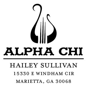 Three Designing Women - Custom Self-Inking Stamp #CS-8004 (Alpha Chi Omega Sorority) Three Designing Women - Custom Self-Inking Stamp #CS-8004 (Alpha Chi Omega Sorority)