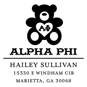 Three Designing Women - Custom Self-Inking Stamp #CS-8004 (Alpha Phi Sorority Sorority)