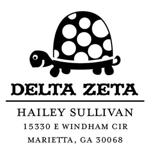 Three Designing Women - Custom Self-Inking Stamp #CS-8004 (Delta Zeta Sorority) Three Designing Women - Custom Self-Inking Stamp #CS-8004 (Delta Zeta Sorority)
