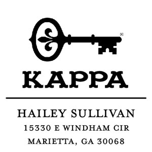 Three Designing Women - Custom Self-Inking Stamp #CS-8004 (Kappa Kappa Gamma Sorority)