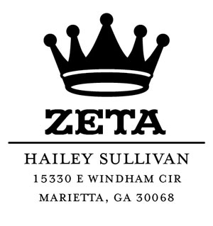 Three Designing Women - Custom Self-Inking Stamp #CS-8004 (Zeta Tau Alpha Sorority) Three Designing Women - Custom Self-Inking Stamp #CS-8004 (Zeta Tau Alpha Sorority)