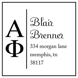 Three Designing Women - Custom Self-Inking Stamp #CS-8005 (Alpha Phi Sorority Sorority)