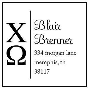 Three Designing Women - Custom Self-Inking Stamp #CS-8005 (Chi Omega Sorority) Three Designing Women - Custom Self-Inking Stamp #CS-8005 (Chi Omega Sorority)