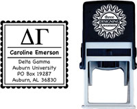 Three Designing Women - Custom Self-Inking Stamp #CS-8001 (Delta Gamma Sorority)