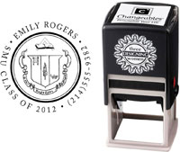 Three Designing Women - Custom Self-Inking Stamp #CS-8002 (Delta Zeta Sorority)