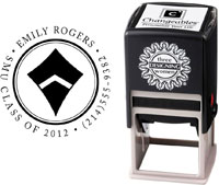 Three Designing Women - Custom Self-Inking Stamp #CS-8002 (Kappa Alpha Theta Sorority)