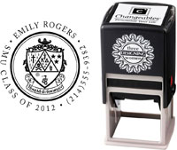 Three Designing Women - Custom Self-Inking Stamp #CS-8002 (Kappa Delta Sorority)