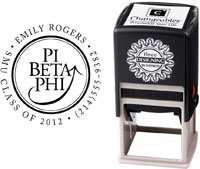 Three Designing Women - Custom Self-Inking Stamp #CS-8002 (Pi Beta Phi Sorority)