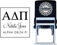 Three Designing Women - Custom Self-Inking Stamp #CS-8003 (Alpha Delta Pi Sorority)