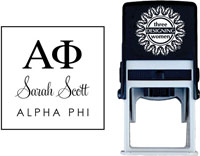 Three Designing Women - Custom Self-Inking Stamp #CS-8003 (Alpha Phi Sorority Sorority)