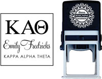 Three Designing Women - Custom Self-Inking Stamp #CS-8003 (Kappa Alpha Theta Sorority)