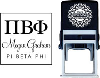 Three Designing Women - Custom Self-Inking Stamp #CS-8003 (Pi Beta Phi Sorority)