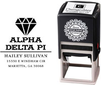 Three Designing Women - Custom Self-Inking Stamp #CS-8004 (Alpha Delta Pi Sorority)