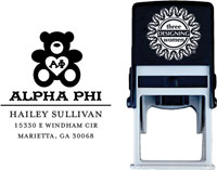 Three Designing Women - Custom Self-Inking Stamp #CS-8004 (Alpha Phi Sorority Sorority)