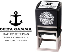 Three Designing Women - Custom Self-Inking Stamp #CS-8004 (Delta Gamma Sorority)