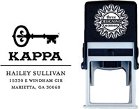 Three Designing Women - Custom Self-Inking Stamp #CS-8004 (Kappa Kappa Gamma Sorority)