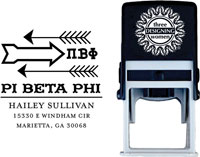 Three Designing Women - Custom Self-Inking Stamp #CS-8004 (Pi Beta Phi Sorority)