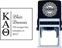 Three Designing Women - Custom Self-Inking Stamp #CS-8005 (Kappa Alpha Theta Sorority)