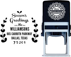 Three Designing Women - Custom Self-Inking Stamps #CS-H10004S