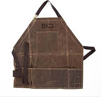 Olive Waxed Half Aprons by CB Station