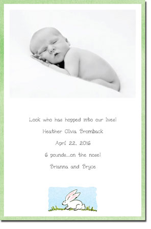 Blue Mug Designs Birth Announcements - Rabbit Photo Blue Mug Designs Birth Announcements - Rabbit Photo