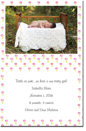 Blue Mug Designs Birth Announcements - Rose Pattern Photo Blue Mug Designs Birth Announcements - Rose Pattern Photo