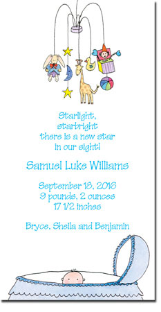Blue Mug Designs Birth Announcements - Boy Mobile Blue Mug Designs Birth Announcements - Boy Mobile