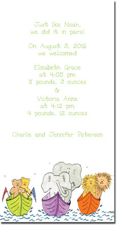 Blue Mug Designs Birth Announcements - Two-By-Two Blue Mug Designs Birth Announcements - Two-By-Two