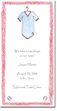 Blue Mug Designs Birth Announcements - Baseball Jersey Blue Mug Designs Birth Announcements - Baseball Jersey