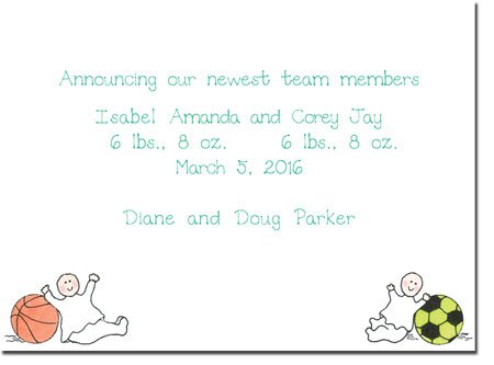 Blue Mug Designs Birth Announcements - Twin Lockers Blue Mug Designs Birth Announcements - Twin Lockers