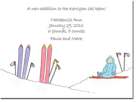 Blue Mug Designs Birth Announcements - Baby Slopes Blue Mug Designs Birth Announcements - Baby Slopes
