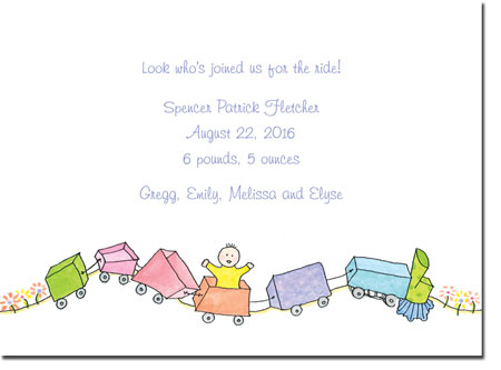 Blue Mug Designs Birth Announcements - Toy Train Blue Mug Designs Birth Announcements - Toy Train