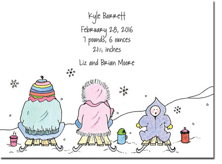 Blue Mug Designs Birth Announcements - Snow Baby Blue Mug Designs Birth Announcements - Snow Baby