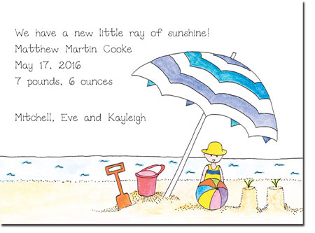 Blue Mug Designs Birth Announcements - Lil' Umbrella - Boy Blue Mug Designs Birth Announcements - Lil' Umbrella - Boy