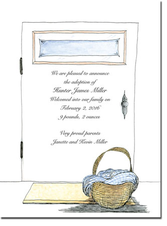 Blue Mug Designs Birth Announcements - Boy Front Door Blue Mug Designs Birth Announcements - Boy Front Door