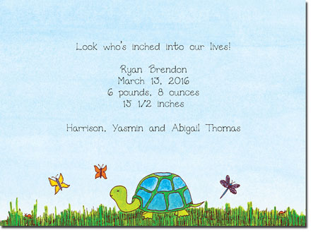 Blue Mug Designs Birth Announcements - Turtle Blue Mug Designs Birth Announcements - Turtle