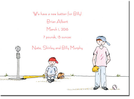 Blue Mug Designs Birth Announcements - T-Ball Blue Mug Designs Birth Announcements - T-Ball