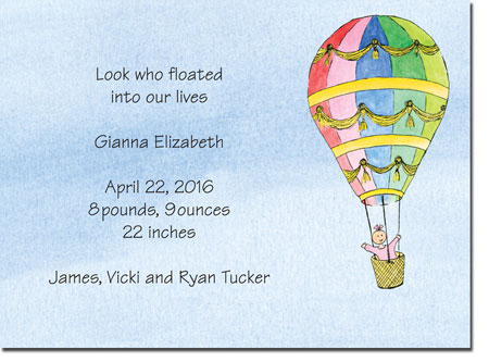 Blue Mug Designs Birth Announcements - Girl Balloon Blue Mug Designs Birth Announcements - Girl Balloon