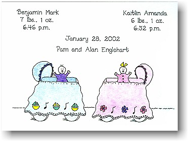 Blue Mug Designs Birth Announcement - It's a Boy...It's a Girl! Blue Mug Designs Birth Announcement - It's a Boy...It's a Girl!