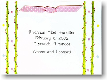 Blue Mug Designs Birth Announcement - Baby Buds & Vine Blue Mug Designs Birth Announcement - Baby Buds & Vine