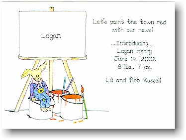 Blue Mug Designs Birth Announcement - Paint the Town! Blue Mug Designs Birth Announcement - Paint the Town!