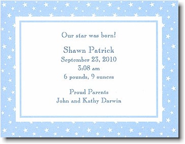 Boatman Geller - Blue Star Birth Announcements/Invitations