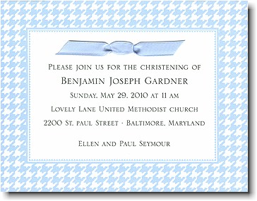 Boatman Geller - Blue Houndstooth Birth Announcements/Invitations