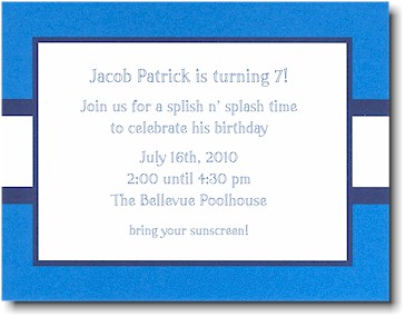 Boatman Geller - Blue & Navy Stripe Birth Announcements/Invitations